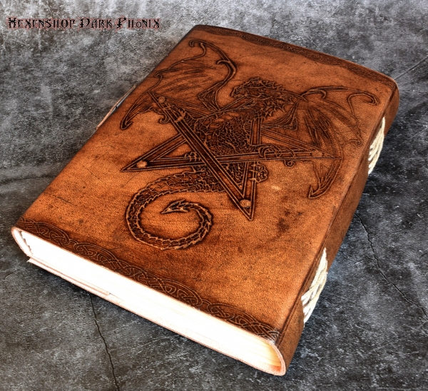Hexenshop Dark Phönix Schattenbuch Drachen mit Pentagramm